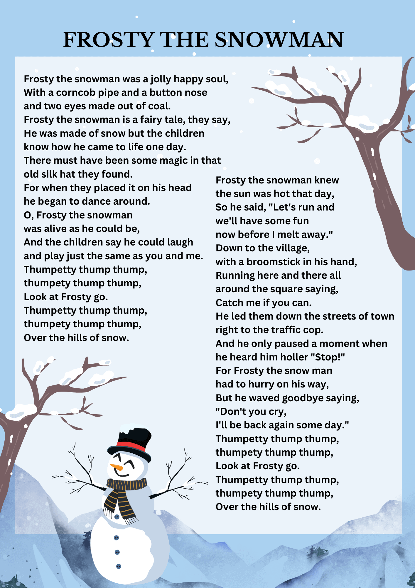 frosty lyrics